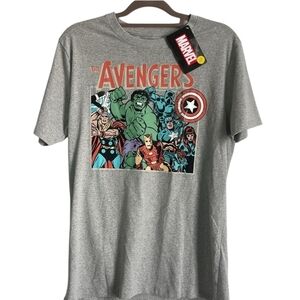 Disney Marvel Gray Avengers Short Sleeve Tee Sz Medium
